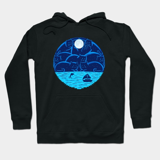 Cats Landscape Hoodie by coffeeman